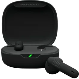 JBL Wave Flex 2 Auriculares Bluetooth Inalámbricos con Estuche de Carga, Sonido Pure Bass, Autonomía 40h, IP54, Negros, Modelo JBLWFLEX2BLK